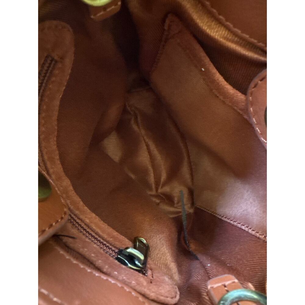 Madewell Mini Essential Bucket Tote Bag in Rust with Crossbody Strap - Picture 4 of 4